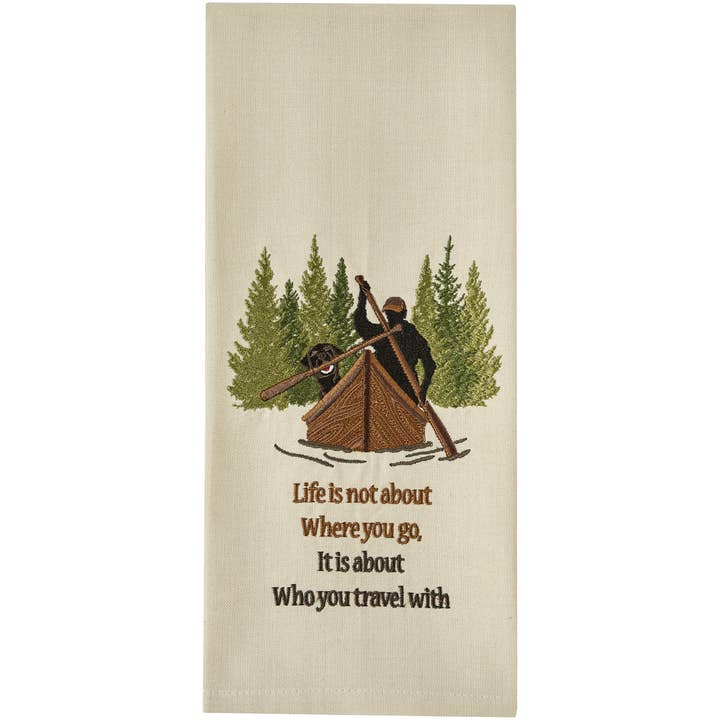 Who You Travel With Dishtowel for wholesale by Park Designs