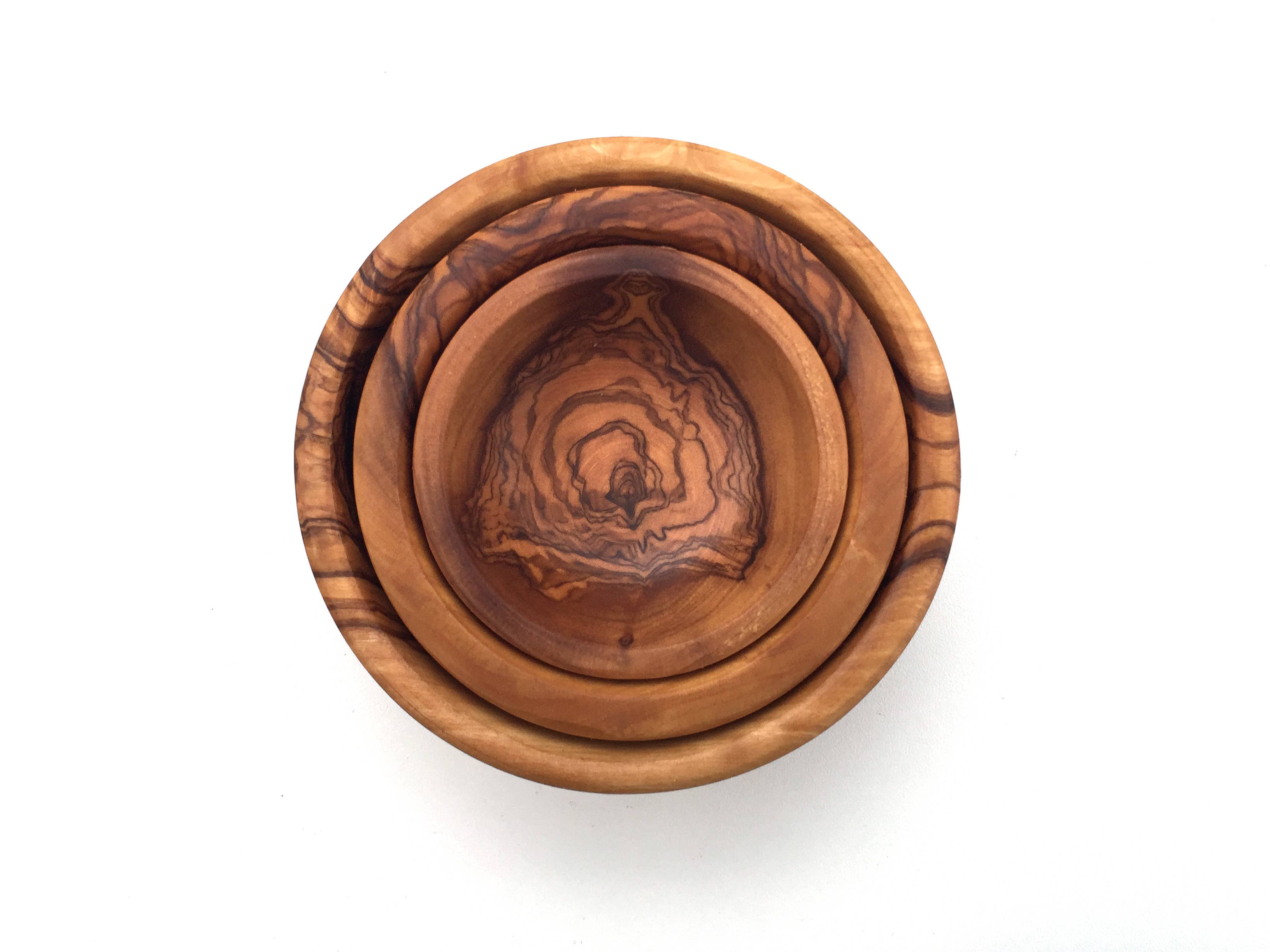 medina mood - Vente Bol de service - Ensemble de 3 bols ronds en bois d'olivier2