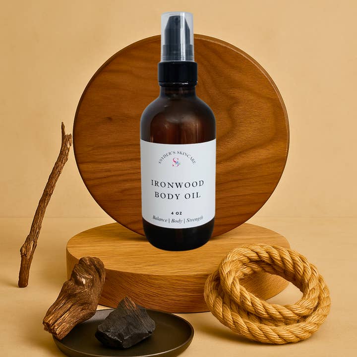 Huile pour le corps Ironwood pour la vente par Snyder's Skincare