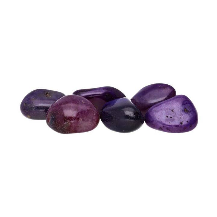 Dyed Lilac Agate Tumbled Stones 4x3cm for wholesale by Vives de la Cortada S.L