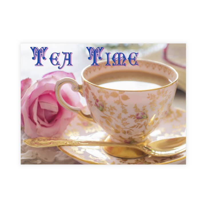 Tea Time Postcard for wholesale by Postcard Circus