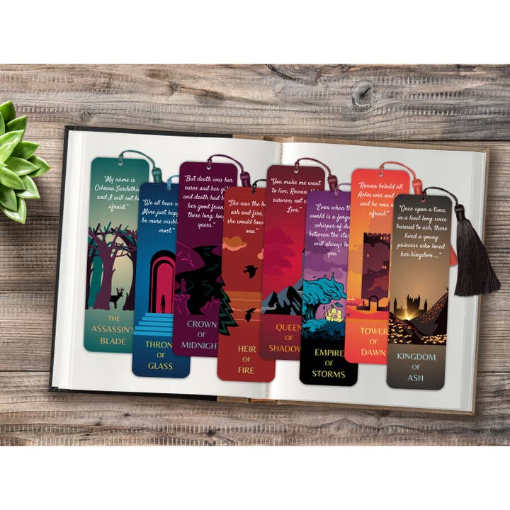 SJM Throne of Glass Inspired Metal Bookmarks for wholesale by The Corner Shop