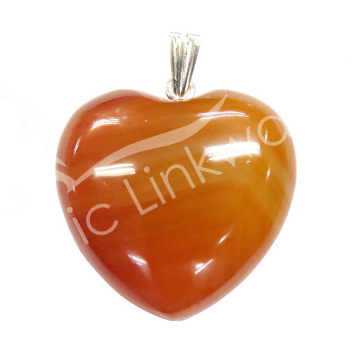 Oceanic Linkways Inc - Vendita all'ingrosso Ciondolo/pendente - (PK 6) CIONDOLO - CUORE DI CORNIOLA (PK 6) 1"0