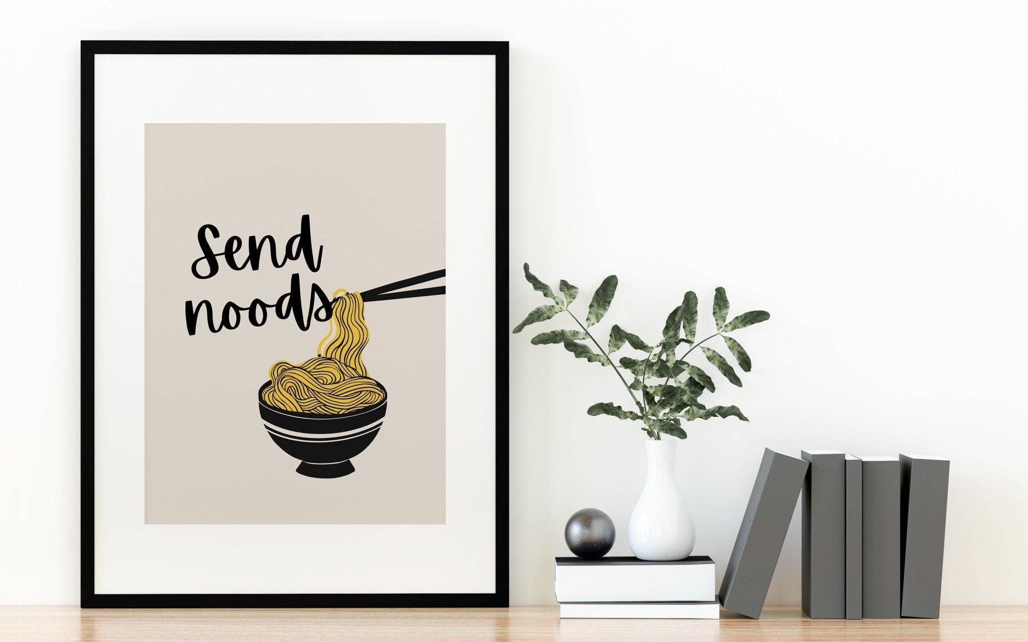 Moonshine Prints - Vente Affiche d'art - Envoyer des nouilles | Noodles Print2