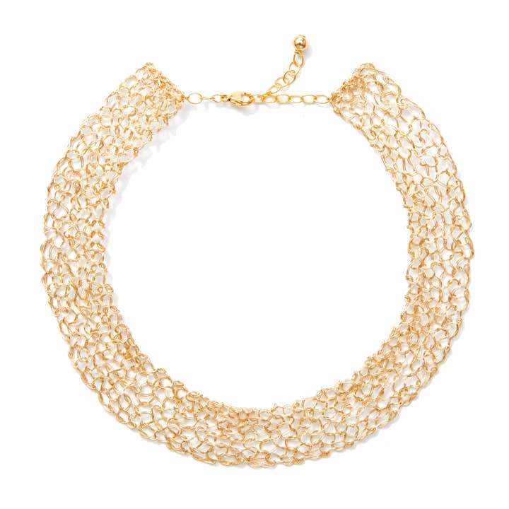 MetaLace Jewelry - Wholesale Bib Necklace - 14k Gold Filled Necklace, Statement Necklace