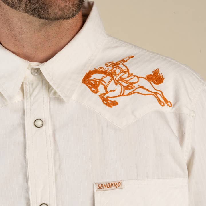 WhataRodeo Whataburger x Sendero La Chemise à Manches Longues Brodée Wyatt Pearl Snap en vente sur Faire7