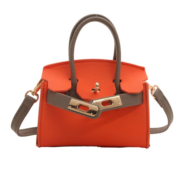 Little Trendy - Wholesale Crossbody Bag - Kids - Girls mini contrast color crossbody bag Kelly mini handbag