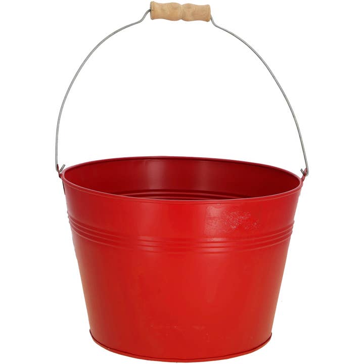 Vosteen - Wholesale Outdoor Ornament/Decor - Mito metal bucket, D27cm, H19cm, red