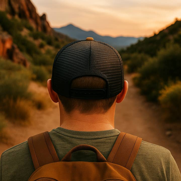 PNW Apparel – wholesale Trucker hat – Unisex – Sasquatch Leather Patch 5-Panel Trucker Hat – Unique Cap6