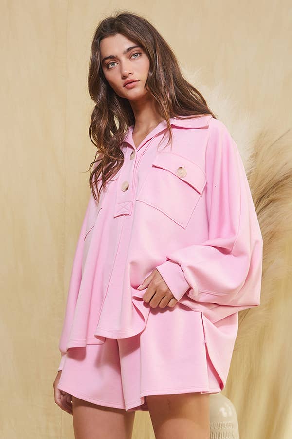 BUCKETLIST INC - Wholesale Shorts - Women's - P5468A Scuba Elastic Waist Banded Solid Shorts10