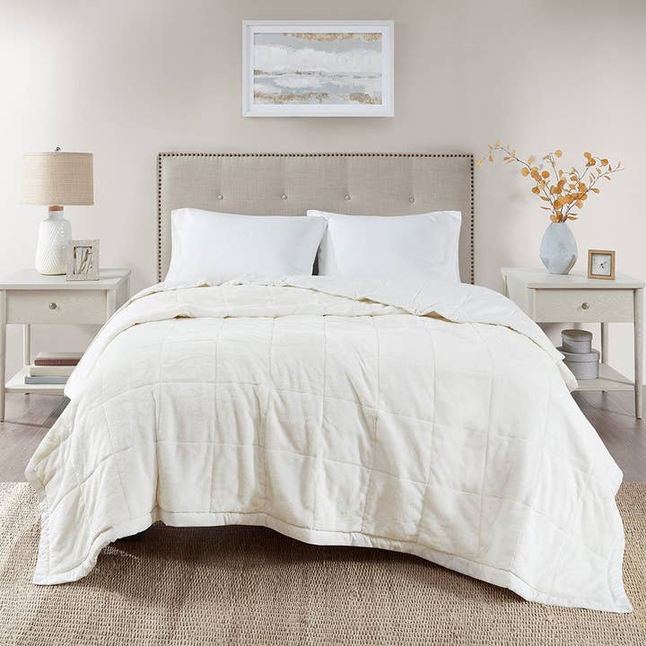 Couverture de literie alternative en duvet réversible Ivoire pour la vente par Olliix