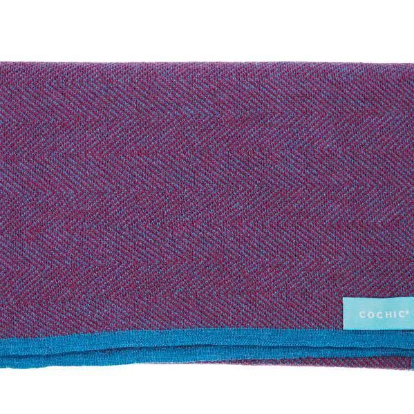 Bufanda de cachemir en forma de espiga, reversible, color burdeos para venta al por mayor de COCHIC