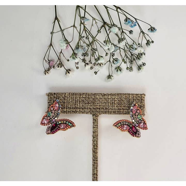 Orecchini a farfalla fatti a mano per la vendita all'ingrosso da parte di BETTYOH INC