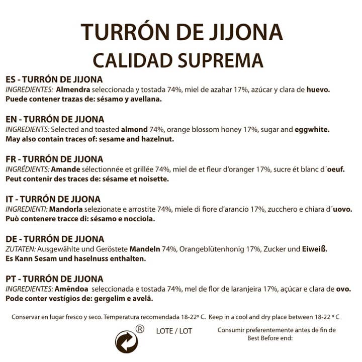 PABLO GARRIGÓS IBÁÑEZ - Wholesale Nougat - Premium Jijona Nougat 300 g1