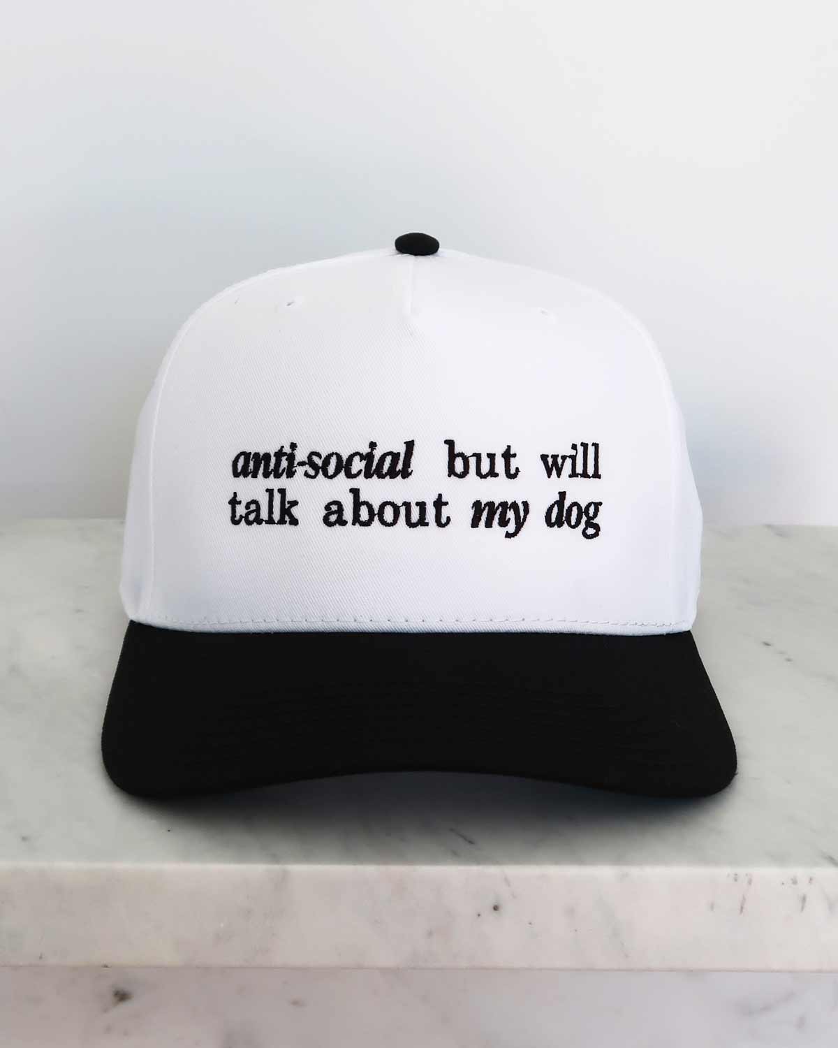 Sundrop - Vente Casquette de camionneur – unisexe - Asocial mais je parlerai de [mon chien] Casquette personnalisable0