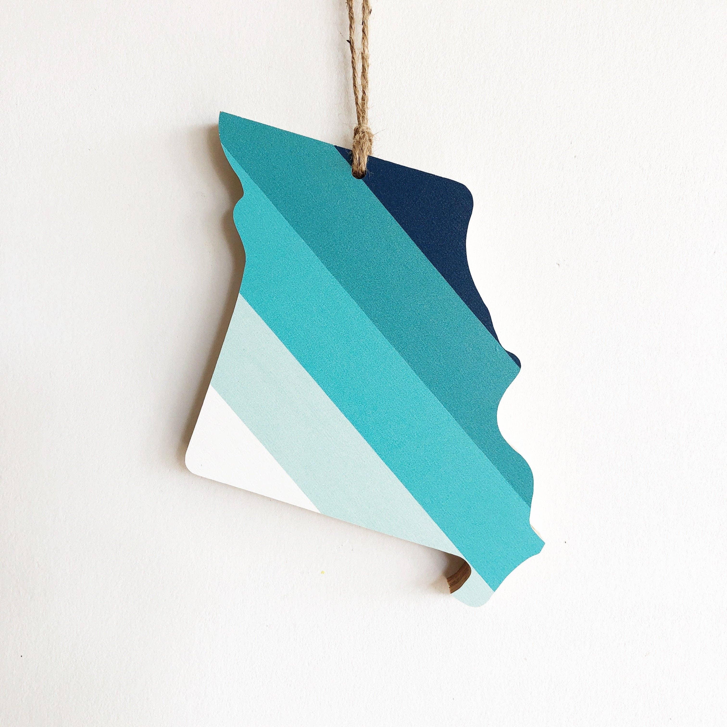 Hemlock & Heather - Wholesale Ornament - Comal Stripes State Ornaments50