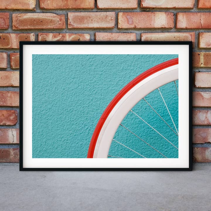 Framed Minimal Bicycle Photography Print for wholesale by Lelloliving