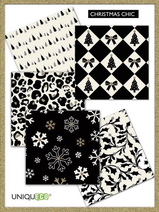 The Unique Paper Company – wholesale Wrapping paper roll – Christmas Chic Eco FSC™ Roll Wrapping paper (display of 42)6