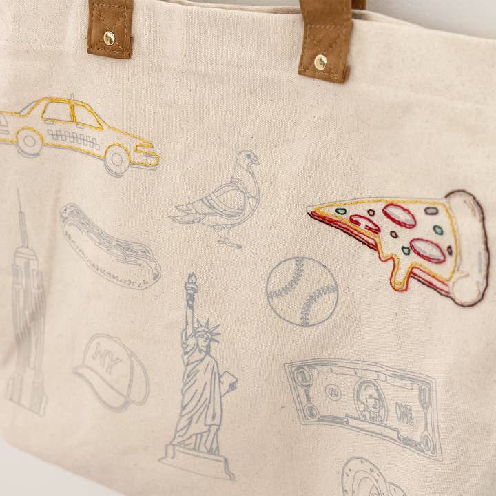 Chasing Threads - Wholesale Tote Bag - Unisex - Stitch Your City - New York City Tote Bag Embroidery Kit10