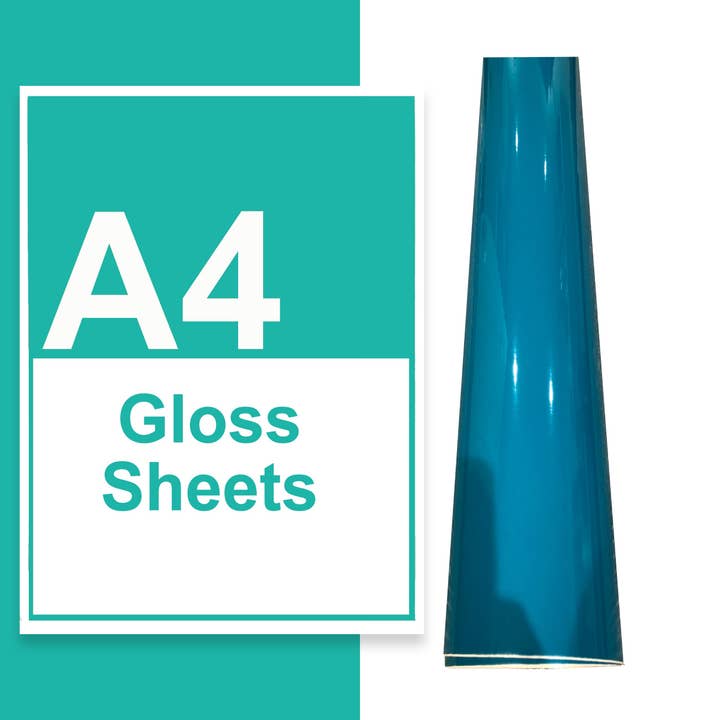 A4 A3 A2 Gloss Vinyl Sheets Aqua for wholesale by WinsterCreations™