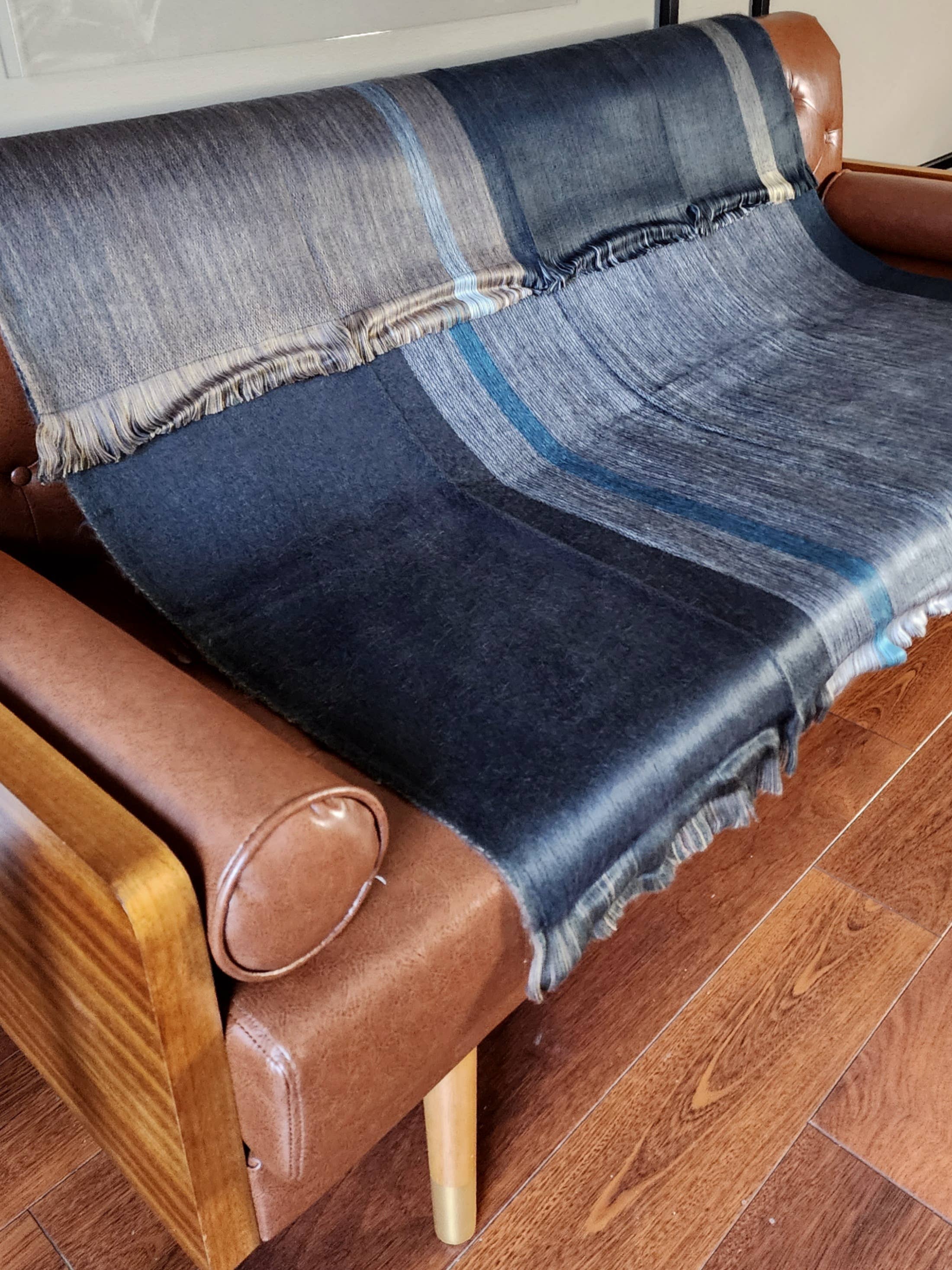 LATITUDE ZERO GOODS - Wholesale Throw Blanket - Grietas - Reversible Alpaca Wool Throw Blanket2