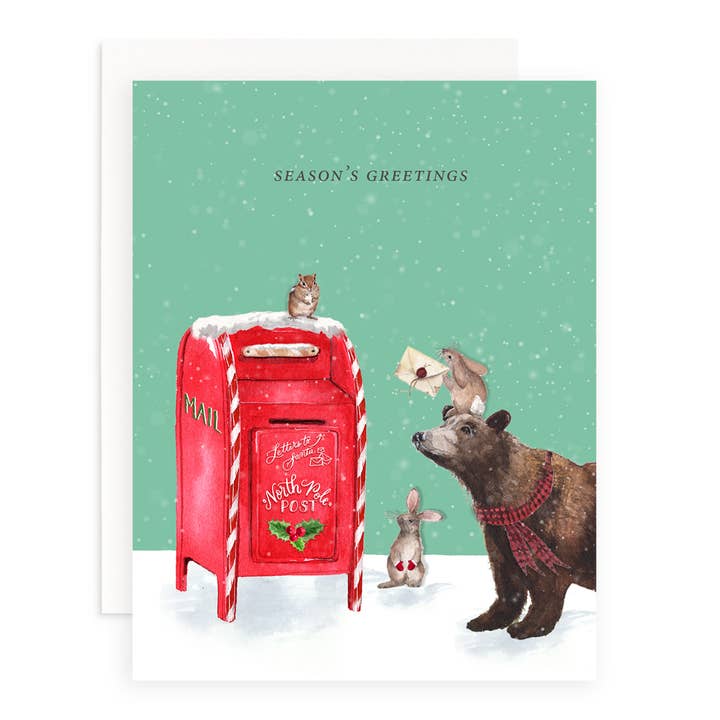 Season's Greetings Christmas Card for wholesale by Cami Monet