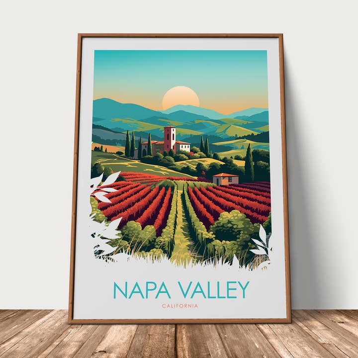 Napa Valley Minimalist Print for wholesale by Studio Inception