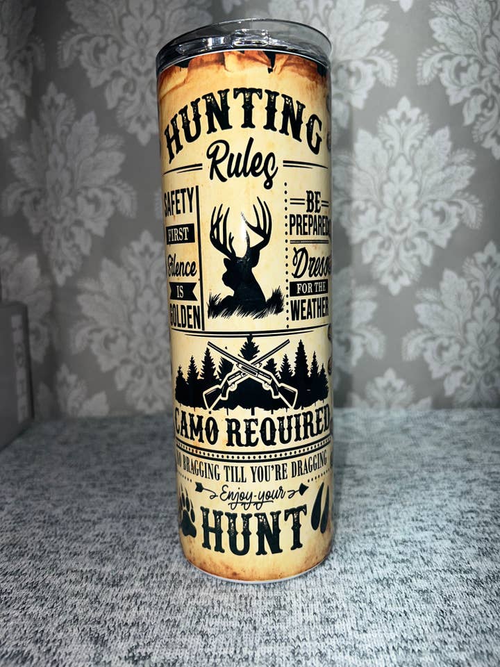 Buck Flag Tumbler for wholesale by WebbLynn Design LLC.