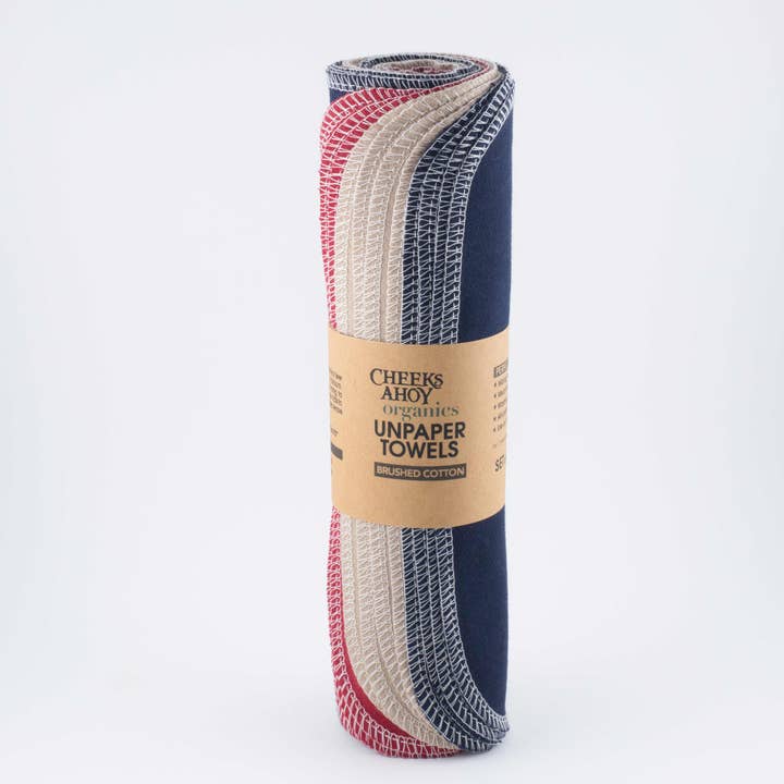 Cheeks Ahoy – wholesale Dishcloth – Non-Paper Towels - Organic Brushed Cotton 18