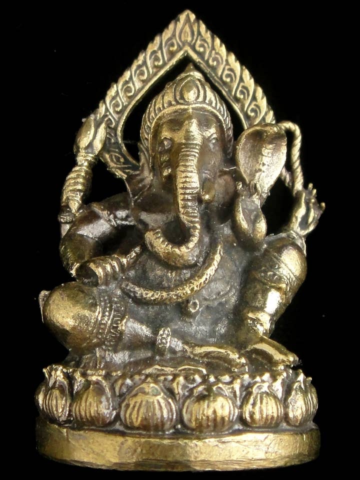 Tika - Wholesale Decorative Figurine - Brass Deity Statuette - Large - Ganesh0