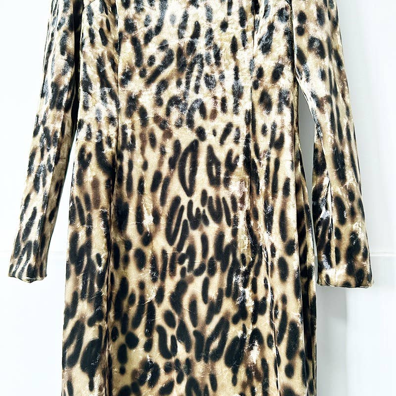 Color as pictures DR807Y Leopard Print Velvet Gown with One-Shoulder Grace for wholesale on Faire5