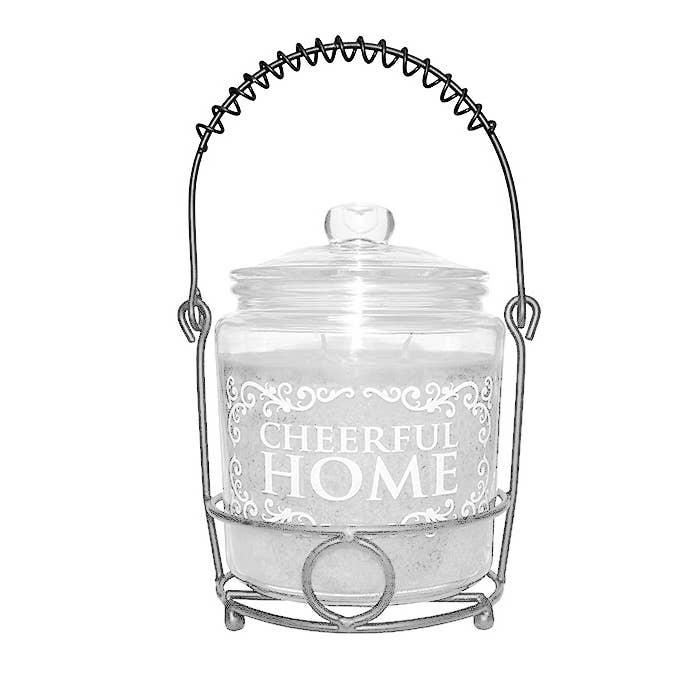 Arcucci Trade Srl - Wholesale Jar/Filled Candle - CHEERFUL HOME 26OZ SCENTED CANDLE WITH CANDLE HOLDER4