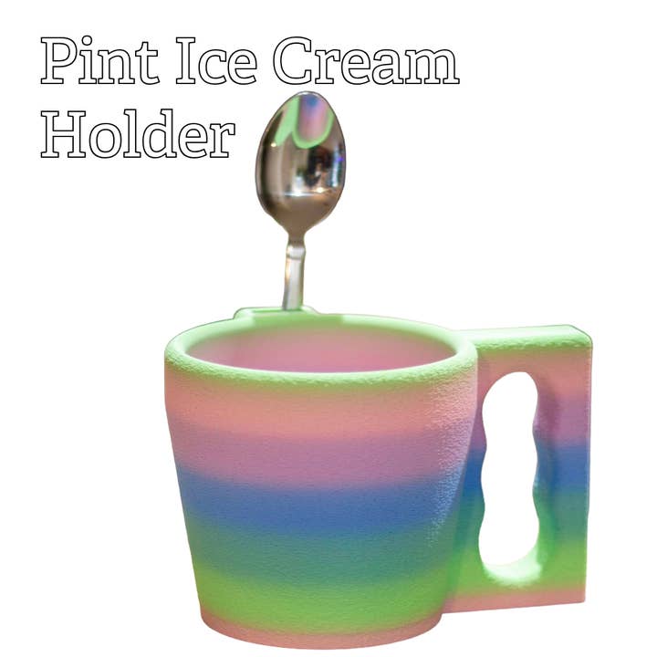 Ice Cream Pint Holder with Spoon Slot – Cute Dessert Sleeve for wholesale by Modern Wood Cases