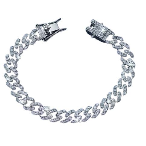 Vie Jewelry - Wholesale Link & Chain Bracelet - Cuban Link Rhinestone Bracelet0