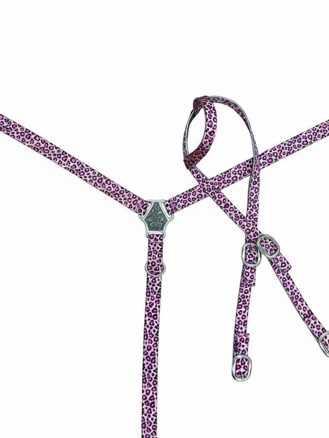 Catty Cowgirl Nylon One Ear Headstall & Breast Collar Tack Set for wholesale by Neon Spur LLC