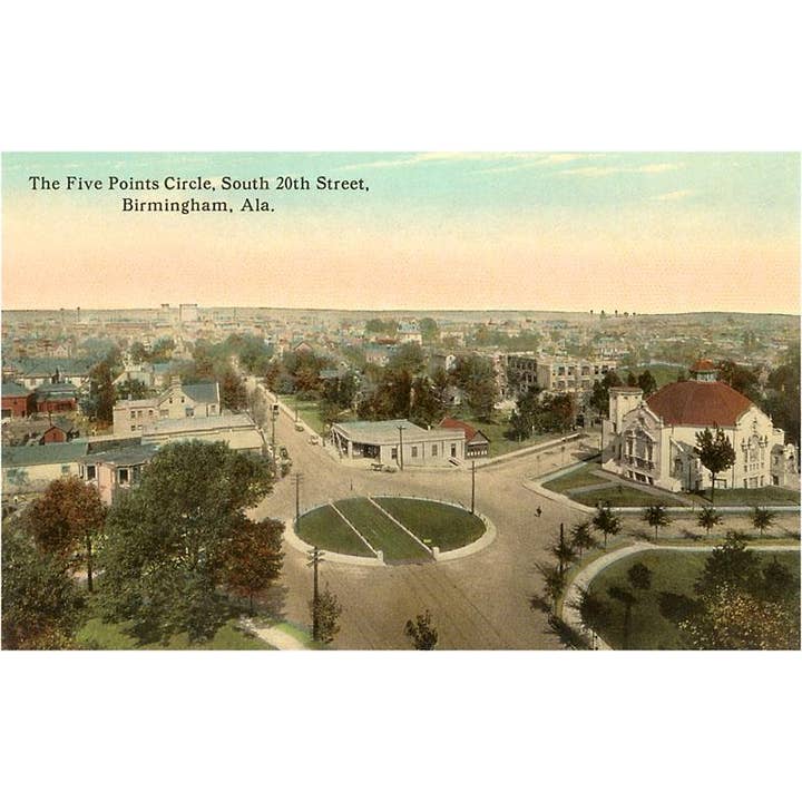 Greeting Card AL-20 Intersection, Birmingham for wholesale by Found Image Press