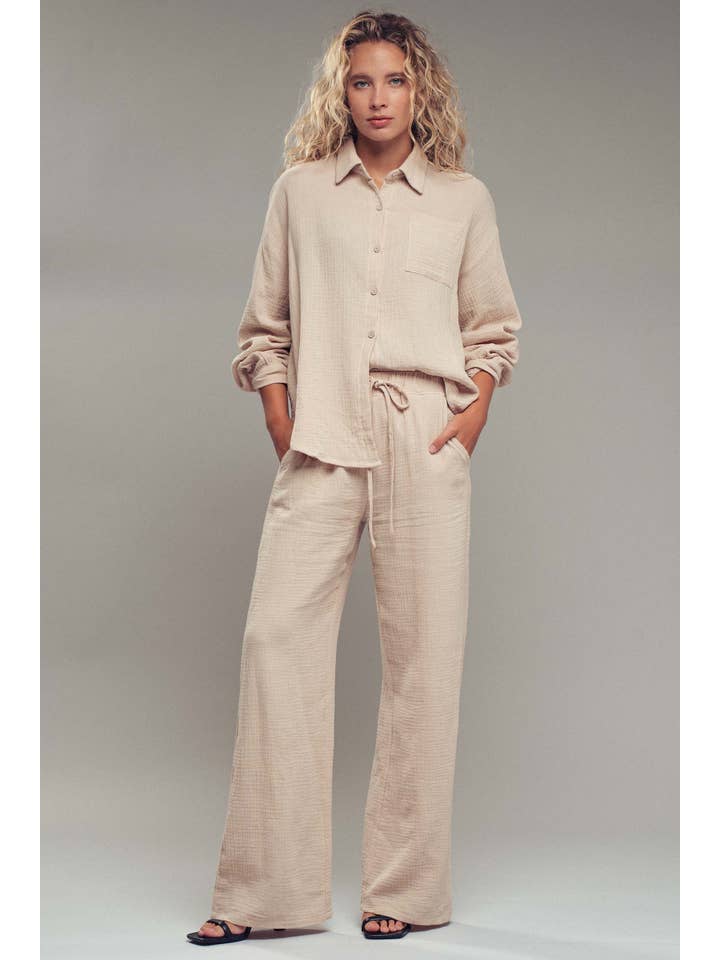 Urban Daizy - Wholesale Lounge Set - Women's - Textured Cotton Gauze Lounge Set19