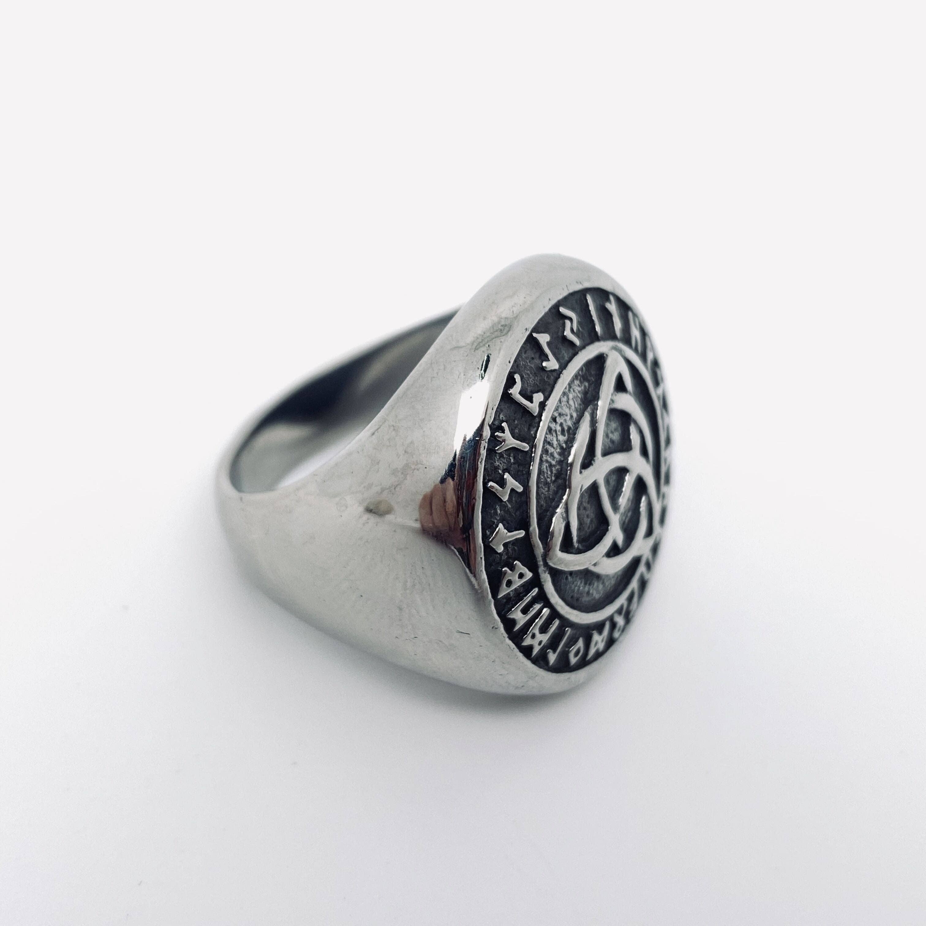 Mio Queena - Wholesale Jewelry - Men's - Celtic Knot Retro Viking Letter Stainless Steel Ring Gift1
