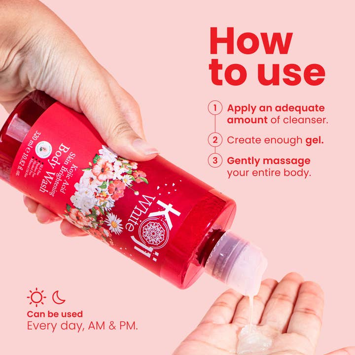 Koji White - Wholesale Body Wash/Shower Gel - Kojic Acid Skin Brightening Body Wash (1 Bottle)9