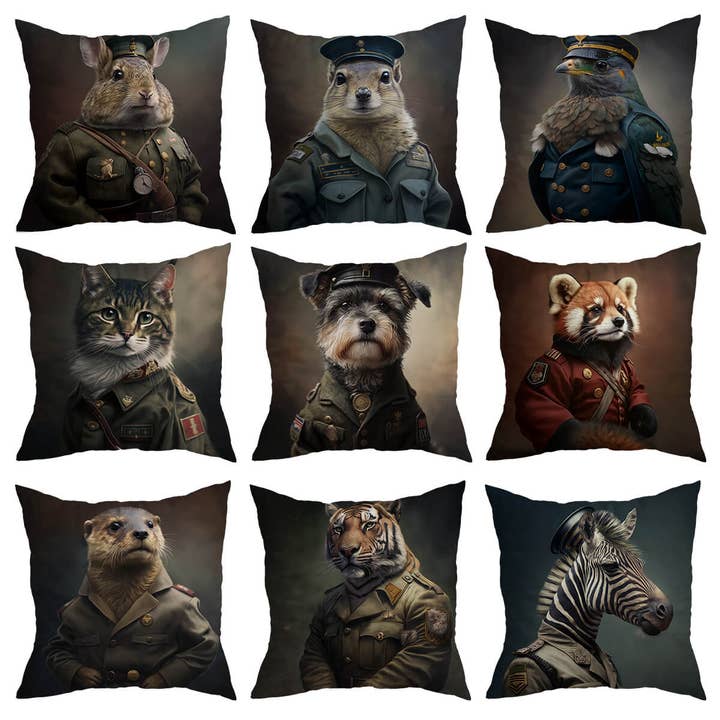Military Animals Cushion Cover for wholesale by Moderny