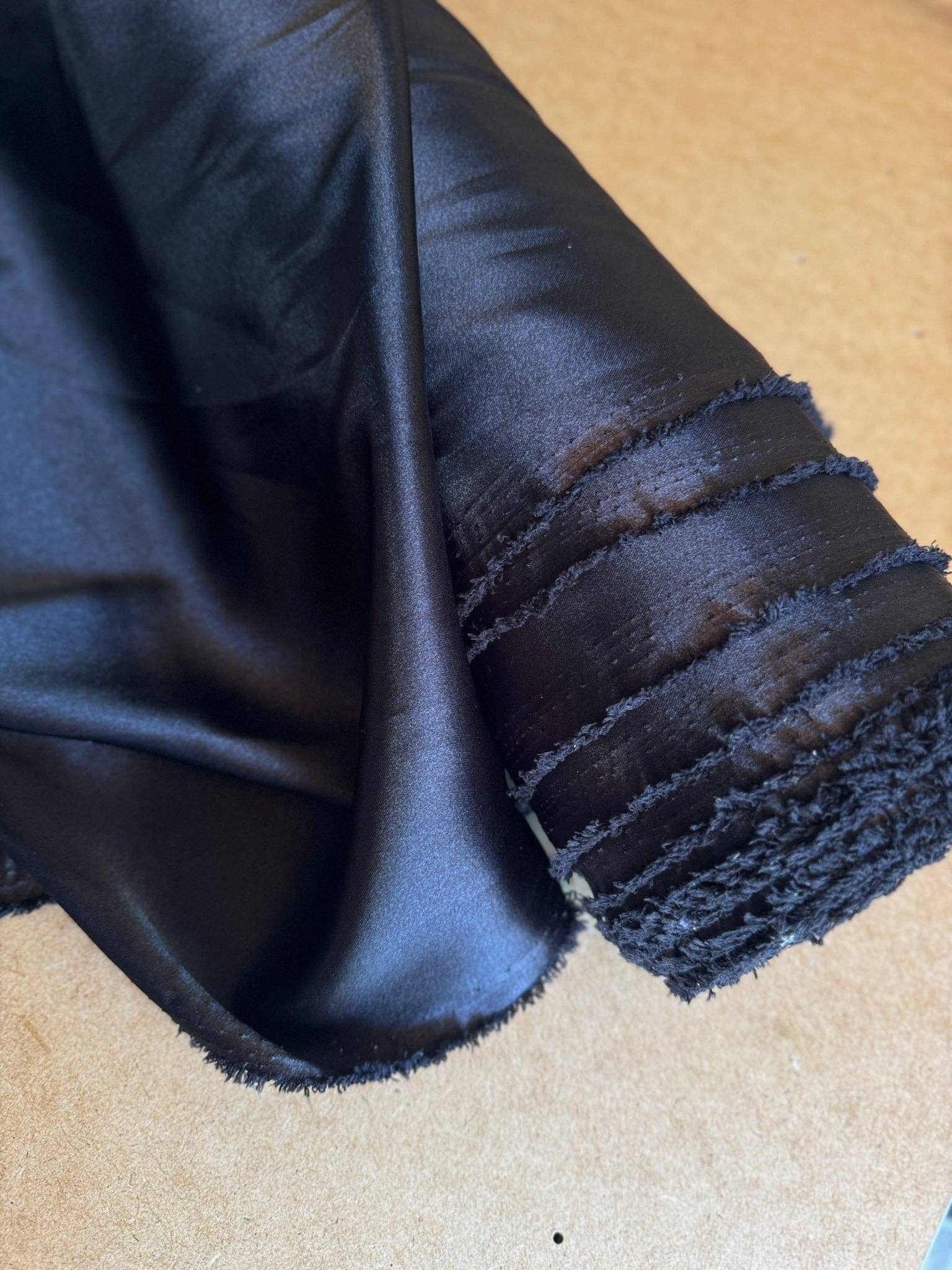 Black Satin Fabric by the Yard, Silky Smooth Material for Gowns, Drapes, Sewing & Crafts for wholesale on Faire6