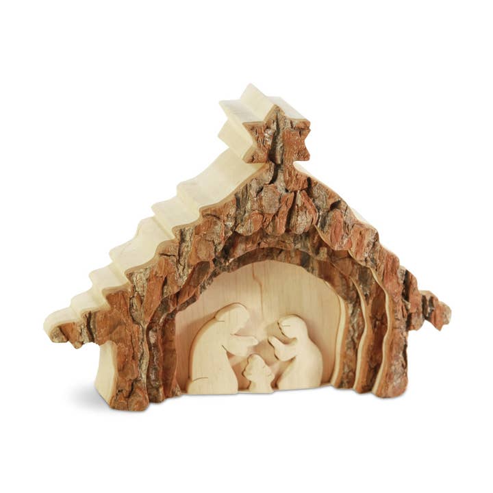 Crèche Thankgood avec écorce (Crèche de Noël) pour la vente par Thankgoods GmbH