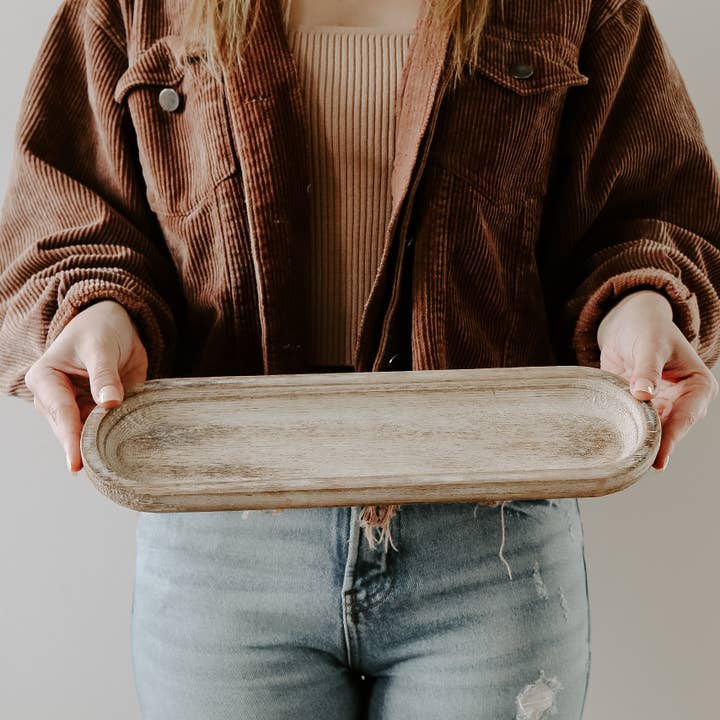 Sweet Water Decor - Wholesale Decorative Tray - Large Rustic Wood Tray - Home Decor & Gifts