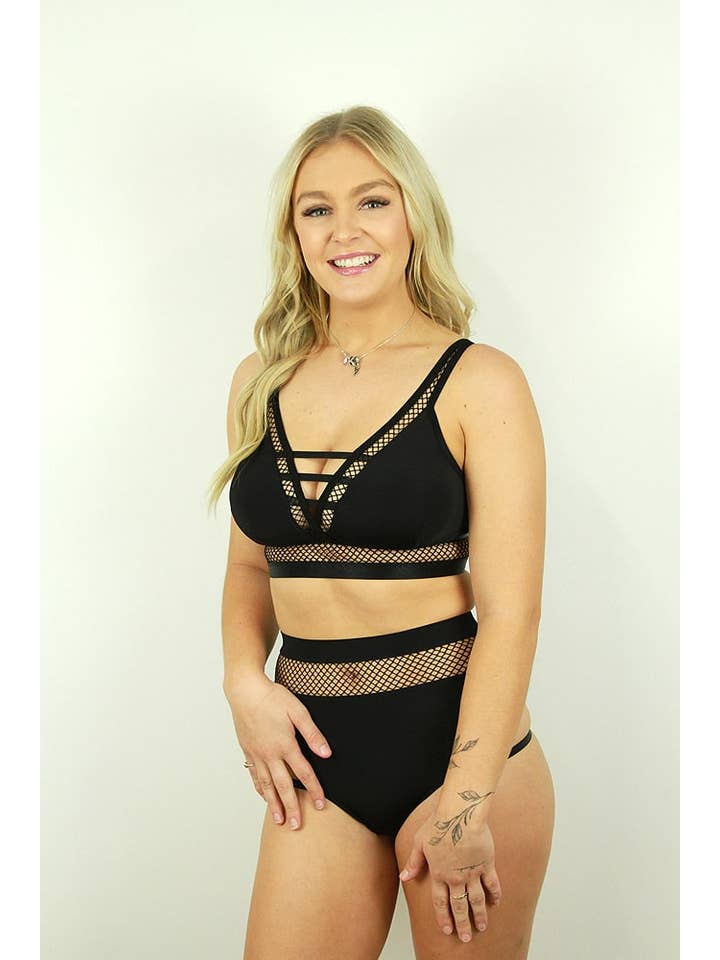 Rarr Designs – wholesale Bralette – Women's – Felix Open Mesh Bralette - Black6