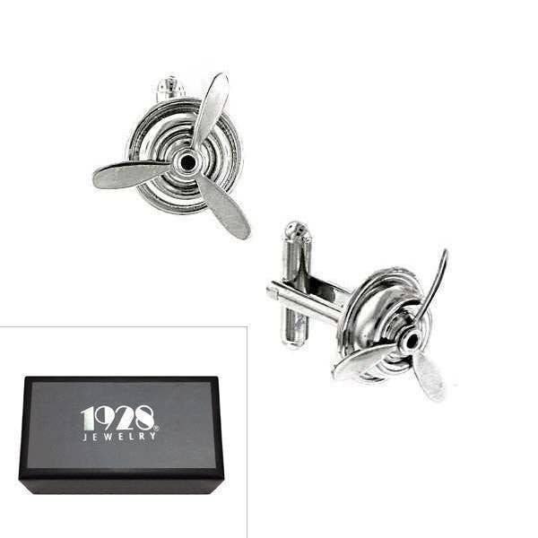 1928 Jewelry Airplane Propeller Cufflinks for wholesale by 1928 Jewelry
