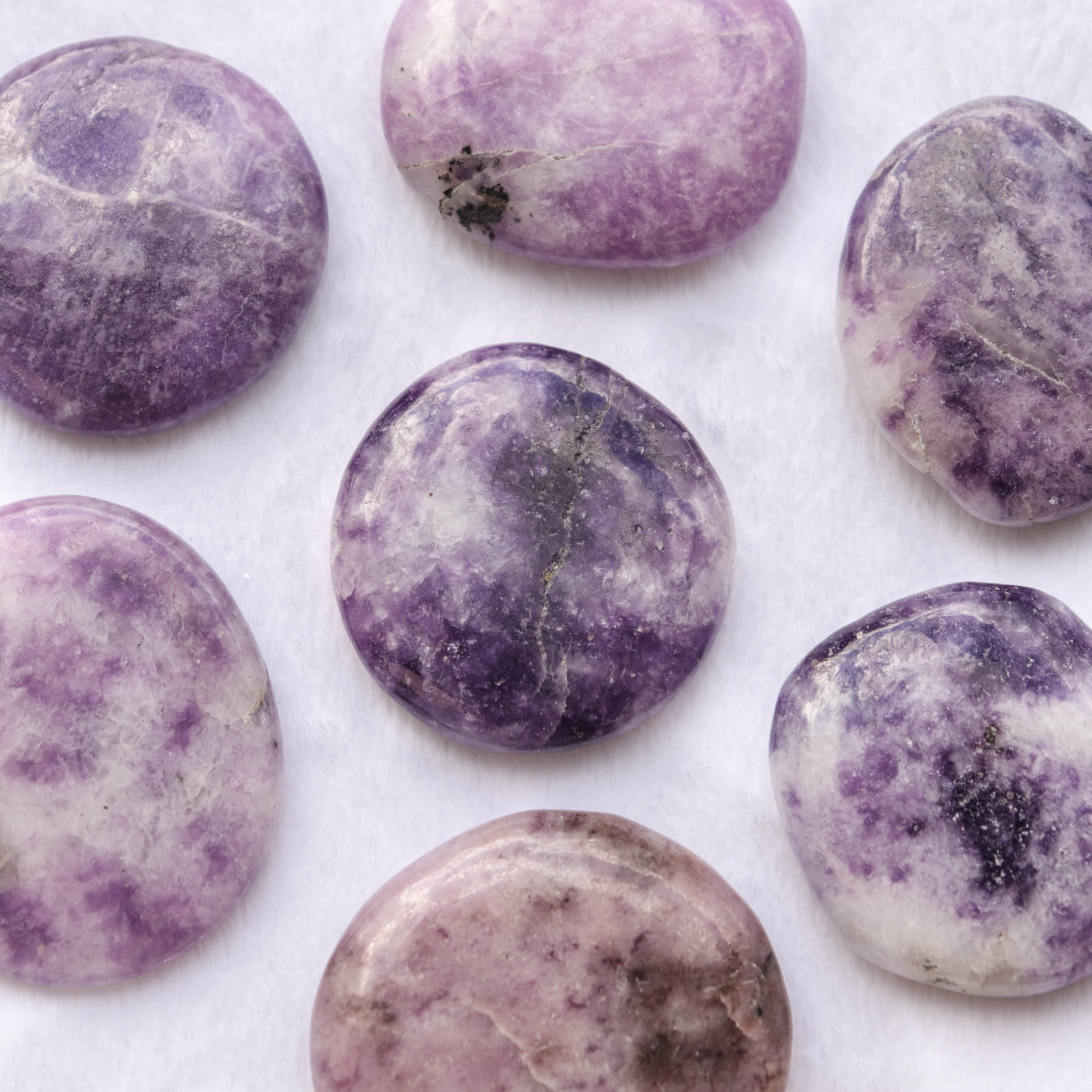 Natures Artifacts Inc - Wholesale Spiritual Stone/Crystal - Lepidolite Crystal Palm stones2