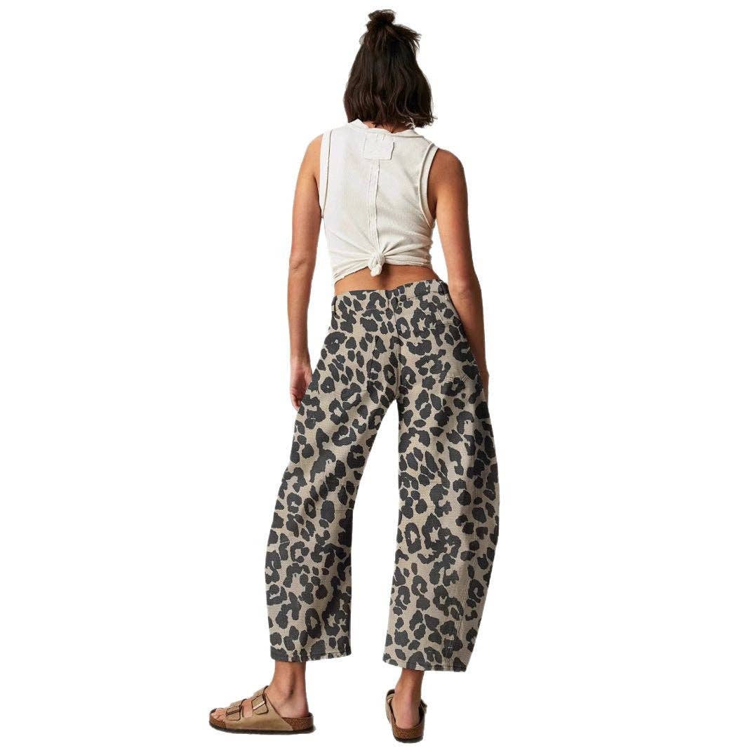 Marayn - Wholesale Jeans - Women's - Leopard Print Loose Fit MidRise Denim Jeans11