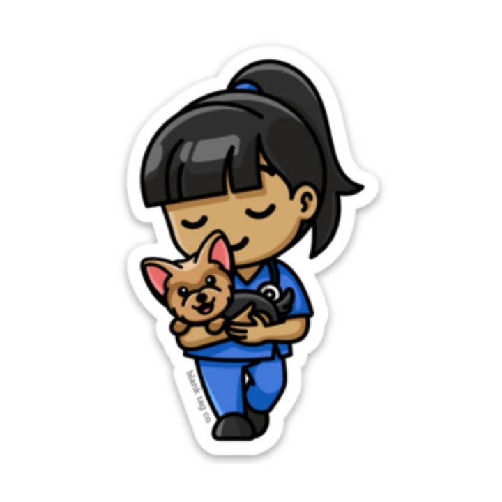 Blank Tag Co.® Waterproof Sticker - Female Vet Tech for wholesale by Blank Tag Co. - Waterproof Stickers