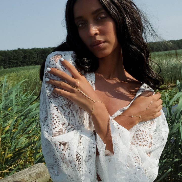 Selen Jewels – Pulseira de elo e corrente por atacado – Pulseira de Mão com Diamante em Bezel4