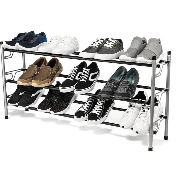 USTECH Shoe rack 3 Tier Patented Adjustable DIY Organizer for wholesale by Ergodebrands